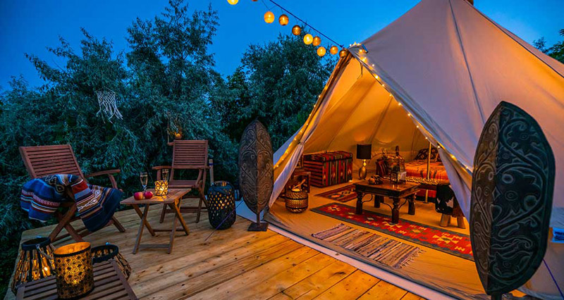 Glamping: A Well-Furnished Luxury Items in a Tent