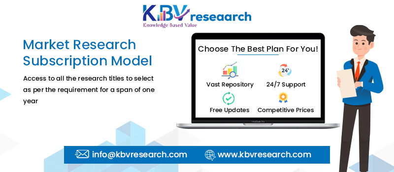  Buying separate reports every time can be time consuming & costly process. So, KBV Research come up with a pocket friendly & client-centric subscription model that offer market intelligence to its clients ensuring a convenient & economical approach.