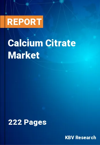 Calcium Citrate Market Size, Trends Analysis & Forecast, 2030
