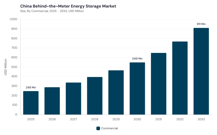 Asia Pacific Behind-the-Meter Energy Storage Market segment size and growth forecast