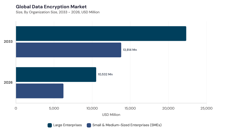 Data Encryption Market segment size and growth forecast