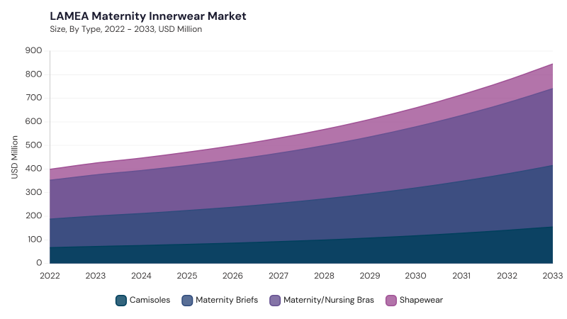 LAMEA Maternity Innerwear Market segment size and growth forecast LAMEA Maternity Innerwear Market segment size and growth forecast