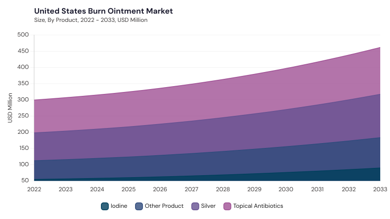 North America Burn Ointment Market segment size and growth forecast North America Burn Ointment Market segment size and growth forecast