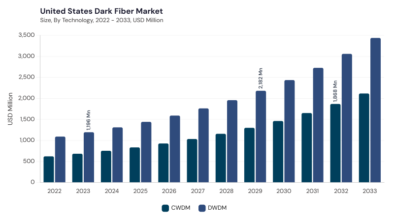 North America Dark Fiber Market segment size and growth forecast North America Dark Fiber Market segment size and growth forecast