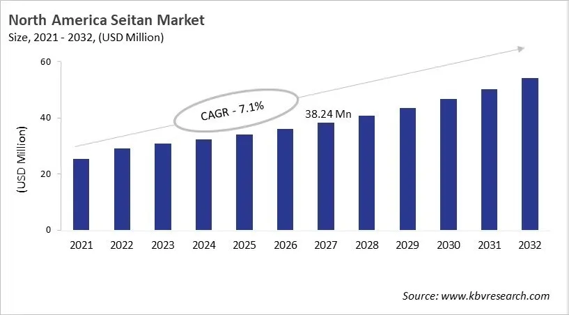 North America Seitan Market Size, 2021 - 2032
