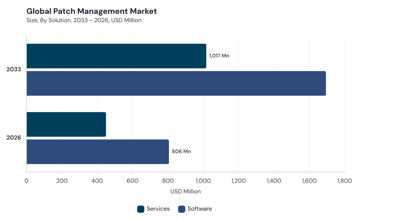 Patch Management Market segment size and growth forecast Patch Management Market segment size and growth forecast
