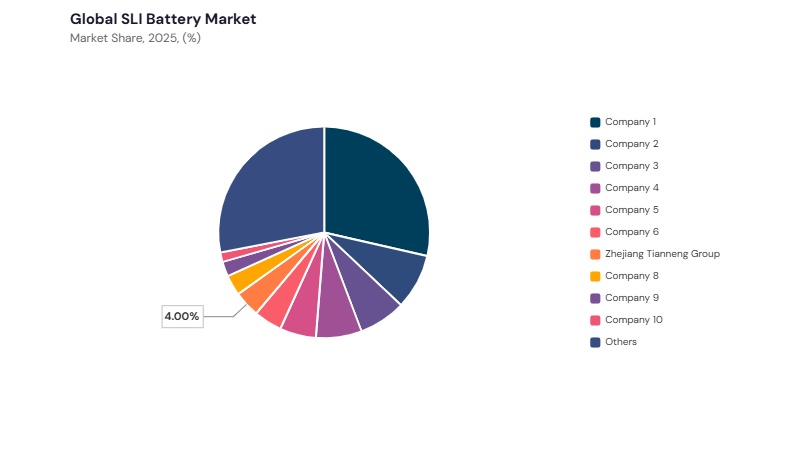 SLI Battery Market share analysis